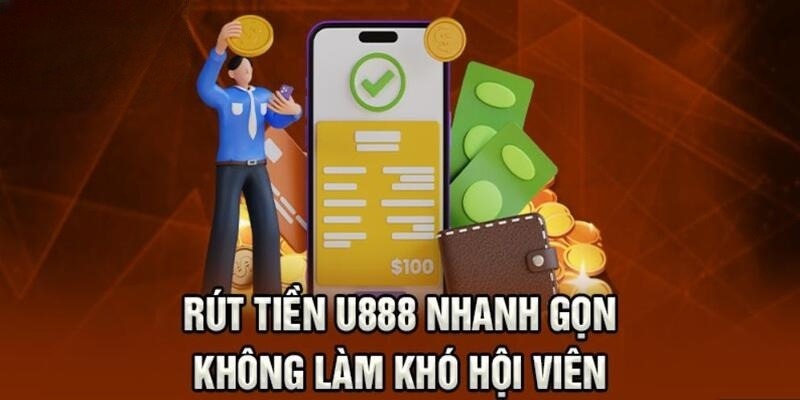 Thao tác rút tiền U888 đơn giản, dễ nhớ